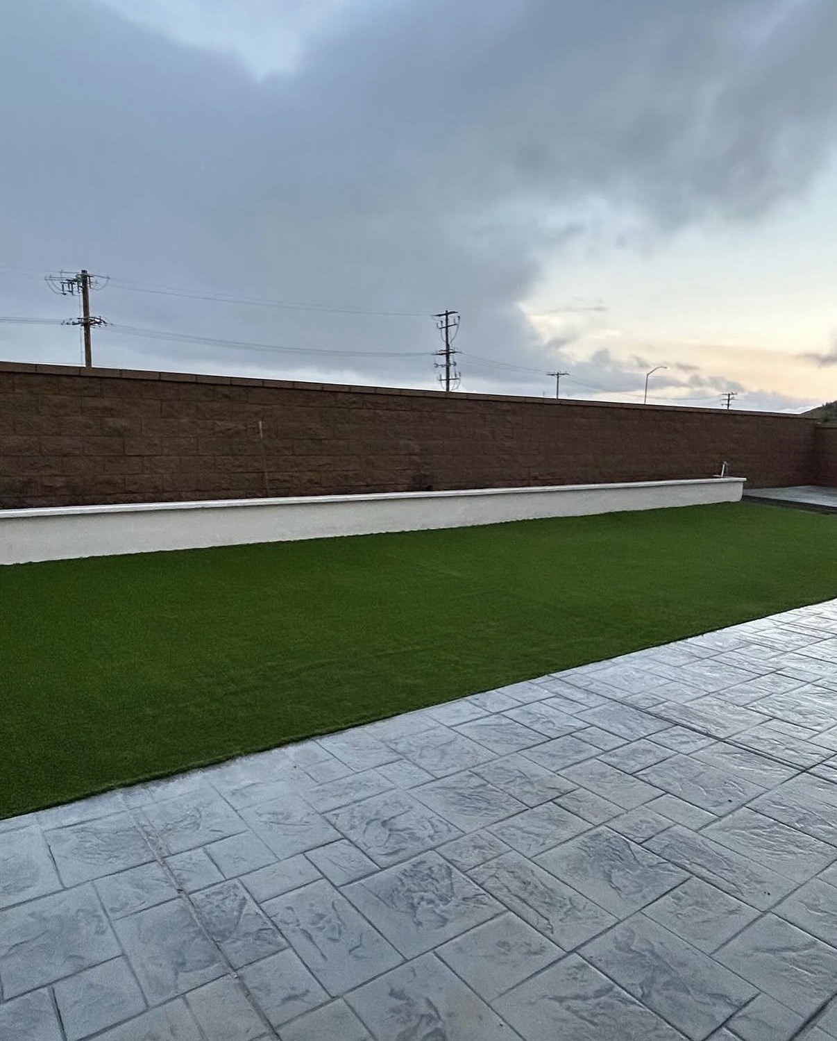 Side Yard Turf — finished result